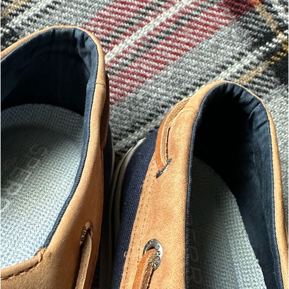 SPERRY ⚓️ Men’s Navy & Tan Canvas and Leather Boat Shoes - Size 11.5 - Picture 4 of 14